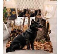 ZZXHG Nórdico Transpirable y Suave | Pastor AlemáN Oriental, Edredón de Verano e Invierno, Muy Fácil de Lavar, Completo con 2 Fundas de Almohada, Ideal para Estudiantes, 150x200_684a