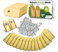 ZZXLOPEZ 45 Cortacéspedes Cuchillas de Repuesto, Cuchillas de Cortacesped con Tornillos Incluidos, Cuchillas de Acero Inoxidable, Cuchillas de Repuesto Compatibles