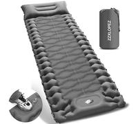 ZZXLOPEZ Colchon Hinchable Camping, Colchones Camping Autohinchable con Almohada y Bomba de Pie, Portatíl Esterilla Hinchable Campings para Viajes, Exteriores, Senderismo, Playa, Campings, Gris