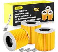 ZZXLOPEZ Filtros para Aspiradoras, 3x Filtros de Cartucho Kärcher [WD3, WD2, WD1, MV3, MV2, A, K, KNT, NT, SE, VC], Filtro Cartucho Lavables y Reutilizables Sustituido 6.414-552.0 -547.0-772.0