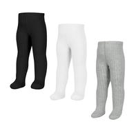 Zzxlw Medias antideslizantes para bebé, 3 pares de calcetines de punto de algodón, mallas acogedoras, negras, blancas, grises, rosas, niños recién nacidos, 6-24 meses, Multicolor 2, 12-18 meses