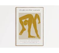 ZZYGGN GMGSW Acróbata amarillo mostaza de Pablo Picasso Pintura vintage de lienzo Arte abstracto en la pared Cuadro de Pablo Picasso Grabados para decoración del hogar 50x80cm Sin marco