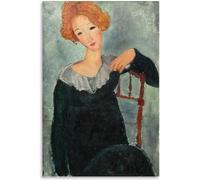 ZZYGGN GMGSW Arte de pared de Amedeo Modigliani Maurice Utrillo《Retrato》Póster e impresiones Amedeo Modigliani Pintura para decoración retro del hogar Cuadro 40x55cm Sin marco