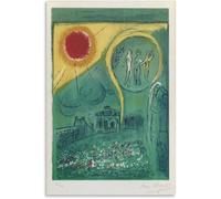 ZZYGGN GMGSW Arte de pared en lienzo vintage Marc Chagall Marc Chagall《Derriere Le Miroir》Póster e impresiones Pintura surrealista para decoración de pared para el hogar 40x65cmx1 Sin marco