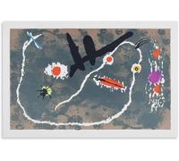 ZZYGGN GMGSW Arte mural de Joan Miro Cuadro abstracto Joan Miro《Sin título》Póster Surrealismo Pintura en lienzo Joan Miro Grabados para decoración de oficina 40x60cmx1 Sin marco