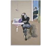 ZZYGGN GMGSW Autorretrato de Francis Bacon Póster e impresiones Arte abstracto mural de Francis Bacon Pintura retro en lienzo para el hogar 40x55cmx1 sin marco