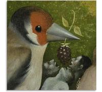 ZZYGGN GMGSW Bird Feeding Men de Hieronymus Bosch Cuadro de pared Pintura vintage de lienzo Hieronymus Bosch Póster y grabados para decoración del hogar 40x40cm Sin marco
