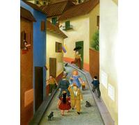 ZZYGGN GMGSW Cartel de lienzo de The Street de Fernando Botero Pintura mural vintage Grabados y imagen para la decoración de oficina de Fernando Botero 40x50cmx1 sin marco