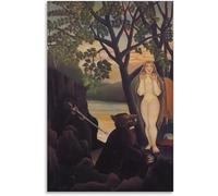 ZZYGGN GMGSW Desnudo y oso de Henri Rousseau Póster y grabados Arte de pared vintage en lienzo Henri Rousseau Pintura para oficina Decoración de fotos 60x80cmx1 Sin marco