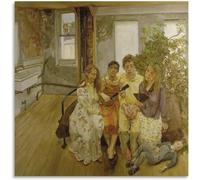 ZZYGGN GMGSW Famoso póster de Lucian Freud《After Watteau》Pintura en lienzo Arte mural abstracto Impresiones de Lucian Freud para decoración de salón 50x50cmx1 sin marco