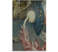 ZZYGGN GMGSW Flor Inferior de Hieronymus Bosch Arte mural Cuadro de lienzo vintage Póster y grabados de Hieronymus Bosch para decoración del hogar 16x20in sin marco