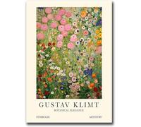 ZZYGGN GMGSW Gustav Klimt Pastel Flower Poster Abstract Floral Wall Art Gustav Klimt Lienzo Pintura Retro Imagen para Decoración de Hogar 40x55cmx1 Sin Enmarcar