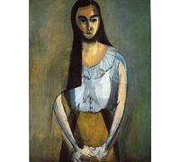 ZZYGGN GMGSW Henri Matisse Lienzos 《Mujer italiana》Arte de pared Henri Matisse Póster Pintura abstracta Cuadro retro para decoración de pared de oficina 50x75cm Sin marco