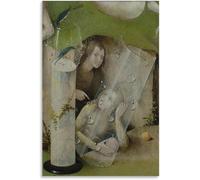 ZZYGGN GMGSW Hombre señalando a una mujer de Hieronymus Bosch Arte mural Cuadro de lienzo vintage Póster de Hieronymus Bosch para impresiones en casa Decoración 16x20in sin marco