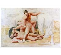 ZZYGGN GMGSW La violación 1920 de Pablo Picasso Arte mural Pintura abstracta en lienzo Póster y grabados de Pablo Picasso Cuadro vintage para decoración del hogar 16x20 pulgadas sin marco