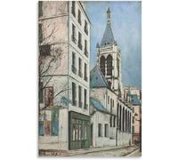 ZZYGGN GMGSW Landscape Street de Maurice Utrillo Póster e impresiones Arte mural vintage Maurice Utrillo Pintura en lienzo para decoración del hogar 50x70cmx1 Sin marco