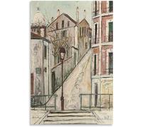 ZZYGGN GMGSW Landscape Street de Maurice Utrillo Póster e impresiones Arte mural vintage Maurice Utrillo Pintura en lienzo para decoración del hogar 50x70cmx1 Sin marco