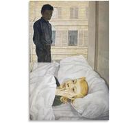 ZZYGGN GMGSW Lucian Freud Habitación De Hotel (1954) Póster Lucian Freud Lienzo Arte de Pared Lucian Freud Impresiones Pintura Retro Para Decoración Del Hogar Cuadro 50x70cm Sin Marco