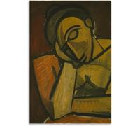 ZZYGGN GMGSW Pablo Picasso《BUSTO DE UNA MUJER INCLINADA》Arte mural de lienzo Póster de Picasso. Grabados de Picasso, pintura vintage para decoración del hogar 40x55cm Sin marco