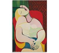 ZZYGGN GMGSW Pablo Picasso《Dream》Arte mural de lienzo Póster de Picasso Impresiones abstractas Pintura vintage para el hogar Decoración de pared 40x55cmx1 Sin marco