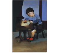 ZZYGGN GMGSW Pablo Picasso《Little Boy》Arte mural de lienzo Póster de Picasso Impresiones abstractas Pintura vintage para decoración del hogar 40x55cmx1 Sin marco