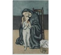 ZZYGGN GMGSW Pablo Picasso《Maternidad 1901》Arte mural en lienzo Póster de Pablo Picasso Grabados de Pablo Picasso Pintura para decoración del hogar 40x55cmx1 Sin marco