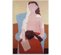 ZZYGGN GMGSW Pablo Picasso《Mujer con mandolina》Arte mural de lienzo, póster de Picasso, impresiones abstractas, pintura vintage para decoración del hogar, cuadro 40x55cm Sin marco