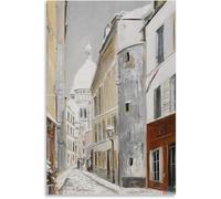 ZZYGGN GMGSW Paisaje urbano de Maurice Utrillo Póster y grabados Arte de pared vintage Maurice Utrillo Pintura en lienzo para decoración del hogar 40x55cm Sin marco