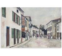ZZYGGN GMGSW Plaza del pueblo de Maurice Utrillo Póster e impresiones Arte mural vintage Pintura en lienzo de Maurice Utrillo para decoración del hogar 40x55cm Sin marco