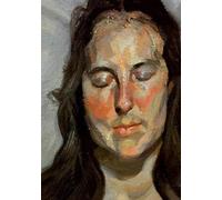 ZZYGGN GMGSW Póster de Lucian Freud《Mujer con los ojos cerrado》Pintura Arte mural vintage Lucian Freud Grabados Cuadro abstracto en lienzo para decoración de oficina 40x55cm Sin marco