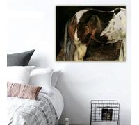 ZZYGGN GMGSW Póster de Lucian Freud《Skewbald Mare》 Pintura Arte mural vintage Lucian Freud Grabados Cuadro abstracto en lienzo para la decoración de oficina 40x55cm Sin marco