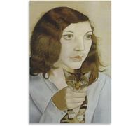 ZZYGGN GMGSW Pósters de Lucian Freud《Chica con un gatito》Pintura en lienzo Arte abstracto mural Lucian Freud Grabados para salón Decoración 40x55cmx1 sin marco