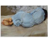 ZZYGGN GMGSW Pósters de Lucian Freud《Mujer durmiendo》Pinturas en lienzo Arte mural abstracto Láminas de Lucian Freud para decoración de salón 40x55cmx1 sin marco