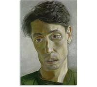 ZZYGGN GMGSW Pósters de Lucian Freud《 Retrato del hombre》Pintura en lienzo Arte mural abstracto Láminas de Lucian Freud para decoración de salón 40x55cmx1 sin marco