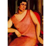 ZZYGGN GMGSW Retrato de una Dama por Tamara de Lempicka Arte mural Cuadro de lienzo vintage Póster de Tamara de Lempicka para decoración del hogar Impresiones 50x75cm Sin marco