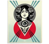ZZYGGN GMGSW Tercer ojo abierto de Shepard Fairey Póster Pop Arte mural Pintura moderna de lienzo Impresiones de Shepard Fairey para la decoración de la pared 40x55cm Sin marco