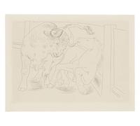 ZZYGGN GMGSW Toros y caballos de Pablo Picasso Póster Grabados abstractos Estética Arte mural Pablo Picasso Pintura de lienzo para el hogar Decoración 40x55cm Sin marco