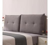 ZZYK Almohada para Cama Cabecero Montado En La Pared Cojín Respaldo Grande | Soporte Lumbar En Cuña Tapizado,Sofá Cama Litera Con Extraíble,Cojín De Bolsa Suave De Lino,Gray2,Paste 63"/160cm