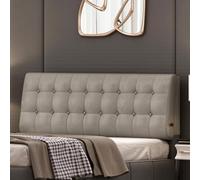 ZZYK Cojín para Cabecera De Cama Almohada De Alta Resiliencia Tapizada | Almohada De Soporte Lumbar,Respaldo Con Bolsillo Lateral,Respaldo Para De Cama De Día,Gris,Straps 39"/Twin
