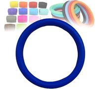ZZYUEBING Protector de volante de silicona antideslizante ultrafina, funda protectora universal para volante de coche, azul marino