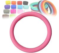 ZZYUEBING Protector de volante de silicona antideslizante ultrafina, funda protectora universal para volante de coche, rosa