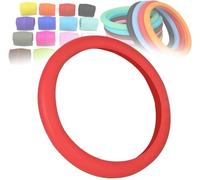 ZZYUEBING Protector de volante de silicona antideslizante ultrafina, funda protectora universal para volante de coche, rojo