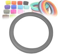 ZZYUEBING Protector de volante de silicona antideslizante ultrafina, funda protectora universal para volante de coche, gris