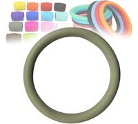 ZZYUEBING Protector de volante de silicona antideslizante ultrafina, funda protectora universal para volante de coche, beis