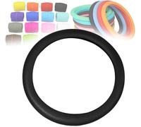 ZZYUEBING Protector de volante de silicona antideslizante ultrafina, funda protectora universal para volante de coche, negro