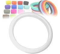 ZZYUEBING Protector de volante de silicona antideslizante ultrafina, funda protectora universal para volante de coche, blanco