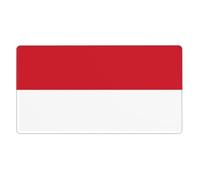 ZZYYDS Alfombrilla de escritorio grande con la bandera de Mónaco para teclado, base de goma, patrón de impresión completa para oficina, juegos, laptop, PC, color negro