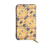 ZZYYDS Cartera larga de piel de búho torcido, 12 ranuras para tarjetas de crédito, 3 ranuras para efectivo, compartimento para monedas, unisex