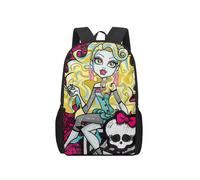 (ZZZ091C (13)Mochila escolar con estampado 3D de Monster High para niños, niñas y niños, mochila informal