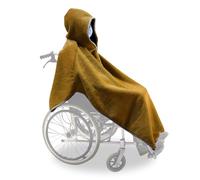 ZZZANA Silla de Ruedas Manta Mantón para Adultos, Silla de Ruedas de Franela con Capucha Poncho Manta Grueso Cálido Ocio Wearable Manta para Ancianos